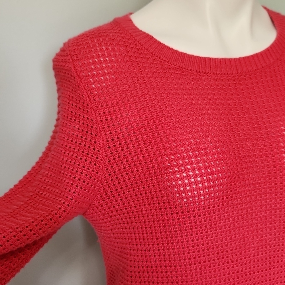 Max Studio Pink Knit Sweater with Button Back - Picture 6 of 14